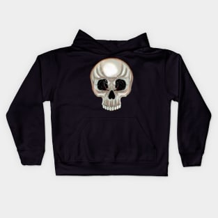 Skull With Butterflies In Eyes Kids Hoodie